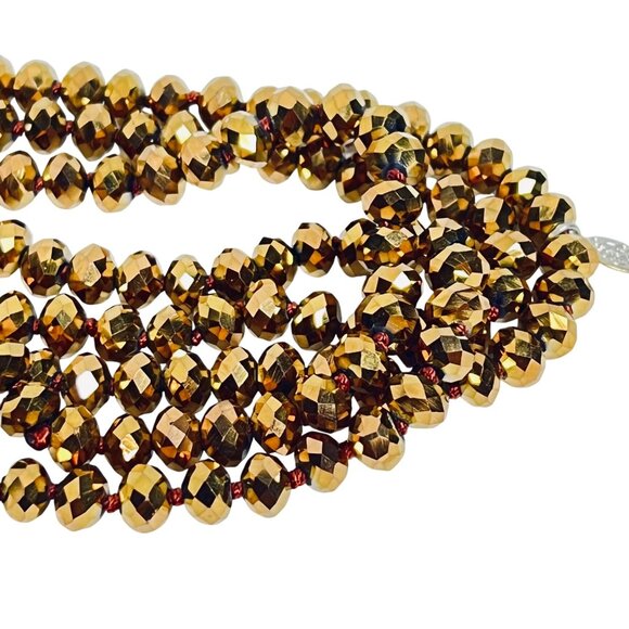 Kirks Folly Single Strand Shimmer Bead Flapper Necklace (5996) - Picture 6 of 8